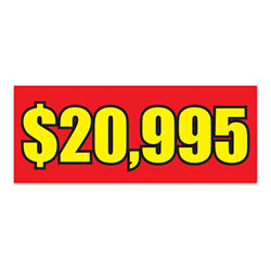 Windshield Banner - $20,995 Red 1 / PK