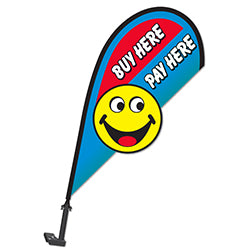 3D Clip on Paddle Flag - Buy Here/Pay Here - Qty. 1 1 / PK