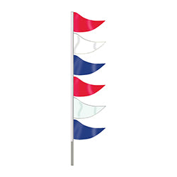 Ground Pennants- R/W/B w/poles - Plasticloth 1 / PK