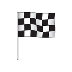 Antenna Flag - Supreme Cloth - Black & White Checkered Flag 12 / PK