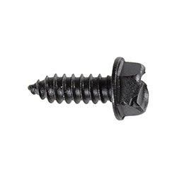 Lic Plate Screw Slotted Hex Washer Head - Black E-Coat-#14  X 3/4 Qty. 100 100 / PK