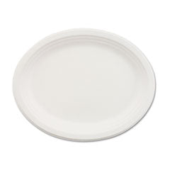 Classic Paper Dinnerware, Oval Platter, 9.75 x 12.5, White, 500/Carton