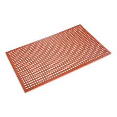 Safewalk-Light Heavy-Duty Anti-Fatigue Mat, Rubber, 36 x 60, Terra Cotta