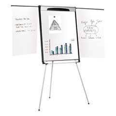 Tripod Extension Bar Magnetic Dry-Erase Easel, 39" to 72" High, Black/Silver