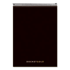 Docket Gold Planner Pad, Project-Management Format, Medium/College Rule, Black Cover, 70 White 8.5 x 11.75 Sheets