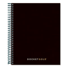 Docket Gold Planner, 1-Subject, Narrow Rule, Black Cover, (70) 8.5 x 6.75 Sheets