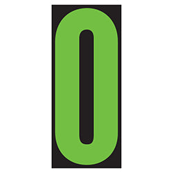 Window Sticker - 5-1/2 Fluor. Green/Black #0 - Qty. 12 12 / PK