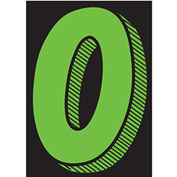 Window Sticker - 7 1/2" Fluor. Green/Black #0 12 / PK