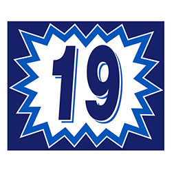 Window Sticker - Blasts - Blue & White - 2019 - Qty. 12 - Qty. 12 12 / PK