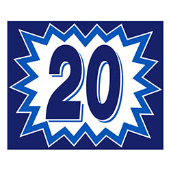 Window Sticker - Blasts - Blue & White - 2020 - Qty. 12 - Qty. 12 12 / PK