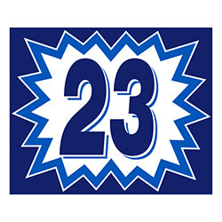 Window Sticker - Blasts - Blue & White - 2023 12 / PK