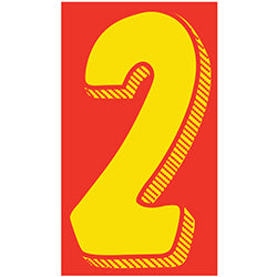 Window Sticker - 11 1/2" Yellow/Red #2 12 / PK