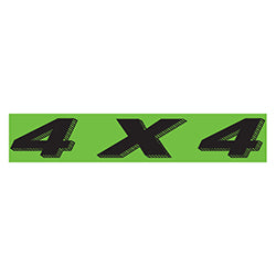 Flourescent Green & Black Slogan - 4 X 4 12 / PK