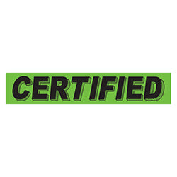 Flourescent Green & Black Slogan - Certified 12 / PK