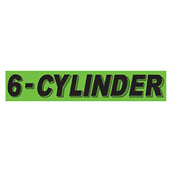 Flourescent Green & Black Slogan - 6-Cylinder 12 / PK