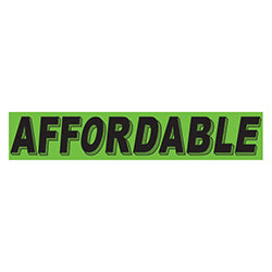 Flourescent Green & Black Slogan - Affordable 12 / PK