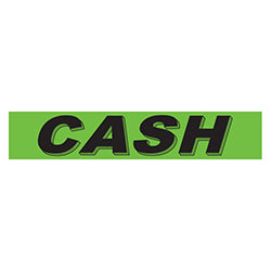 Flourescent Green & Black Slogan - Cash 12 / PK