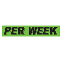 Flourescent Green & Black Slogan - Per Week 12 / PK