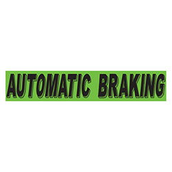 Flourescent Green & Black Slogan - Automatic Braking - Qty. 12 12 / PK