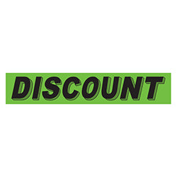 Flourescent Green & Black Slogan - Discount - Qty. 12 12 / PK