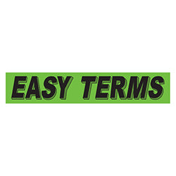 Flourescent Green & Black Slogan - Easy Terms - Qty. 12 12 / PK