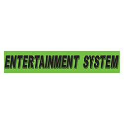 Flourescent Green & Black Slogan - Entertainment System - Qty. 12 12 / PK