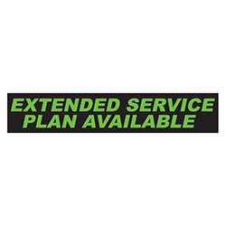 Flourescent Green & Black Slogan - Extended Service Plan Available- Qty. 12 12 / PK