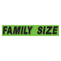 Flourescent Green & Black Slogan - Family Size - Qty. 12 12 / PK