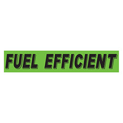 Flourescent Green & Black Slogan - Fuel Efficient - Qty. 12 12 / PK