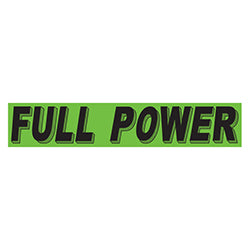 Flourescent Green & Black Slogan - Full Power - Qty. 12 12 / PK