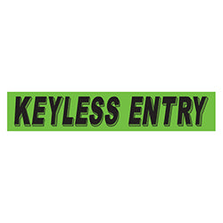 Flourescent Green & Black Slogan Keyless Entry - Qty. 12 12 / PK