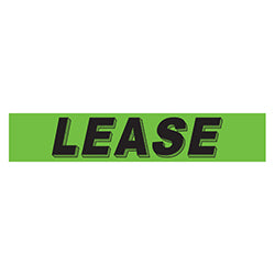 Flourescent Green & Black Slogan - Lease - Qty. 12 12 / PK