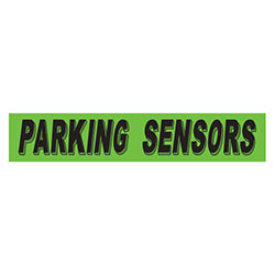 Flourescent Green & Black Slogan - Parking Sensors - Qty. 12 12 / PK