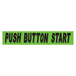 Flourescent Green & Black Slogan - Push Button Start - Qty. 12 12 / PK