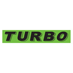 Flourescent Green & Black Slogan - Turbo - Qty. 12 12 / PK