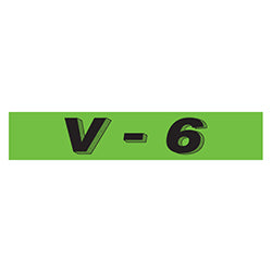 Flourescent Green & Black Slogan - V-6 - Qty. 12 12 / PK