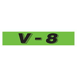 Flourescent Green & Black Slogan - V-8 - Qty. 12 12 / PK