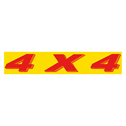 Yellow & Red Slogan - 4 X 4 12 / PK