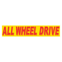 Yellow & Red Slogan - All Wheel Drive 12 / PK