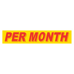 Yellow & Red Slogan - Per Month 12 / PK