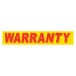 Yellow & Red Slogan - Warranty 12 / PK