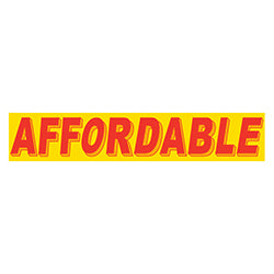 Yellow & Red Slogan - Affordable 12 / PK