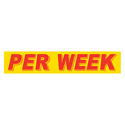 Yellow & Red Slogan - Per Week 12 / PK