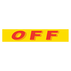 Yellow & Red Slogan - Off - Qty. 12 12 / PK