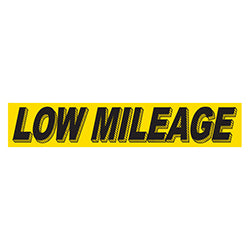 Yellow & Black Slogan - Low Mileage - Qty. 12 12 / PK