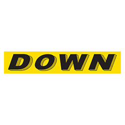 Yellow & Black Slogan - Down - Qty. 12 12 / PK