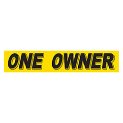 Yellow & Black Slogan - One Owner - Qty. 12 12 / PK