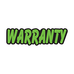 Green & Black Die Cut Slogan - Warranty - Qty. 12 12 / PK