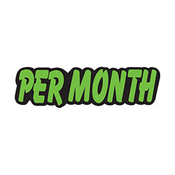 Green & Black Die Cut Slogan - Per Month - Qty. 12 12 / PK