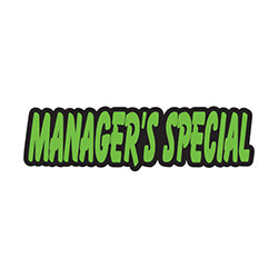 Green & Black Die Cut Slogan - Manager's Special - Qty. 12 12 / PK